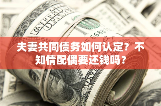 济南夫妻共同债务如何认定？不知情配偶要还钱吗？