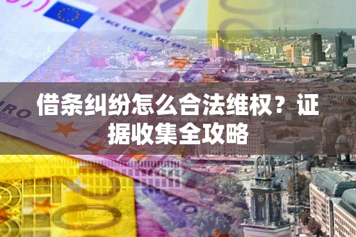 济南借条纠纷怎么合法维权?证据收集全攻略 济南借条纠纷怎么合法维权?证据收集全攻略