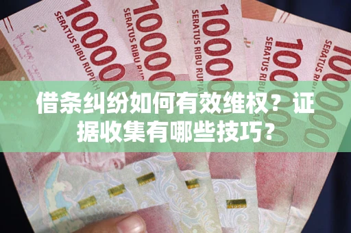 济南借条纠纷如何有效维权？证据收集有哪些技巧？